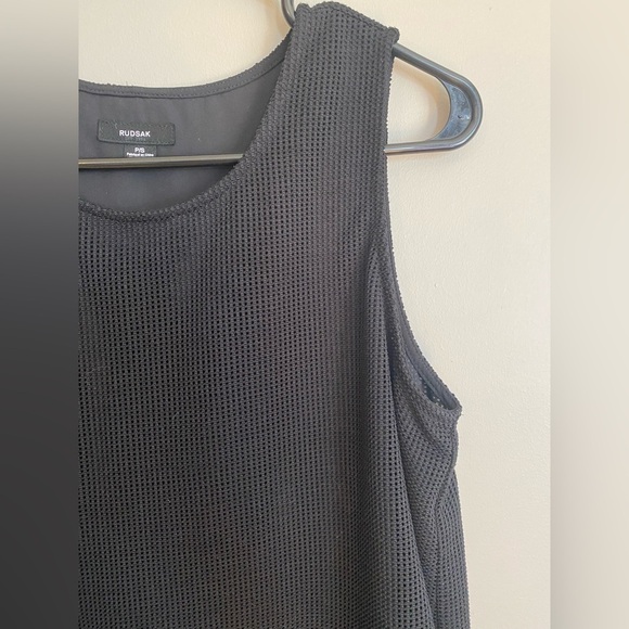 Rudsak Blouse Sleeveless Mesh Layered High Low Multimedia Size S - Picture 2 of 8
